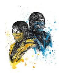 Scorpion Sub Zero Mortal Kombat Art Print In 2021 Mortal Kombat Art Sub Zero Mortal Kombat Art