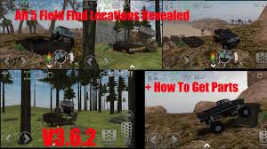 Falls, crashes deform your car's chassis. Offroad Outlaws V3 6 5 All 5 Field Barn Find Locations And How To Get Parts Hidden Cars Youtube