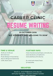 Welcome to the official instagram account of gabungan siswa/i serantau uitm shah alam. Career Clinic Resume Writing Uitm Shah Alam