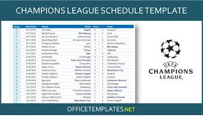 Here is the full schedule, with draw dates. Uefa Champions League 2020 2021 Schedule Officetemplates Net
