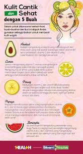 1health Infografik Kulit Sehat Dengan 5 Buah Kesehatan Wanita Buah Kulit Sehat