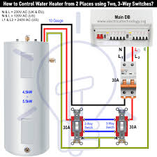 Maybe add a surge protector on the board while you're at it. How To Control Water Heater Using 1 2 3 4 Way Switches Switches Water Heater Heater