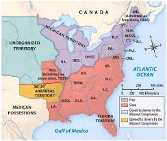 Missouri Compromise Line Map The Missouri Compromise Of 1820 - Essential Civil War Curriculum
