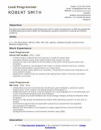 Lead Programmer Resume Samples Qwikresume