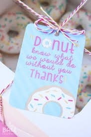 Birthday Thank You Gift Ideas Yellow Cake Donuts Donut Printable Recipe Gifts For Your Boss Gifts For Office Thank You Gifts