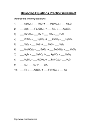 Balancing chemical equations worksheet answer key 1 25. Balancing Chemical Equations Worksheets With Answers Balance Equation Worksheet Free Vocabulary For Grade 1 Math Sheets 1st Printables Simple Addition Cutting Shapes Preschoolers Calamityjanetheshow
