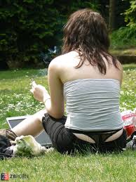 CANDID knickers undies lines voyeur teenager - Tanga Glide - ZB Porn