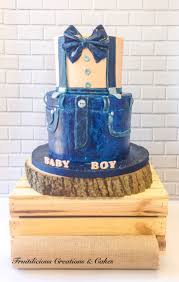 Denim Baby Shower Cake Denim Baby Shower Baby Shower Cakes Shower Cakes