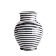 Black And White Striped Vase Uk Handmade Black White Vase Black And White Vase Hand Painted Vases Striped Vase