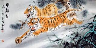 Cnag234442 Jpg 1000 500 Chinese Tiger Tiger Painting Chinese Zodiac Tiger