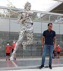 The statues of frenchmen jacques brugnon, jean borotra, henri cochet and rene lacoste. We Are Tennis Rafael Nadal Now Has His Own Statue At ×¤×™×™×¡×'×•×§