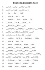 Balancing equations practice worksheet and answers. Balancing Chemical Equations Mr Durdel S Chemistry