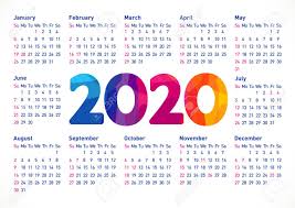 So in january 2020, there are a total of 4 sundays. Colorful Calendar 2020 With Holidays Free Premium Vector Download