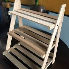 Cupcake Stand Ladder Candy Buffet Dessert Buffet Wooden Stand Design Craft Craft Supplies Tools On Carousell Wooden Cupcake Stands Wooden Stand Decor