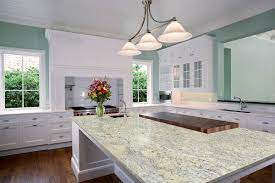 Clean and resistant surface, perfect for kitchens. White Ice Granite Granite Countertops Granite Slabs