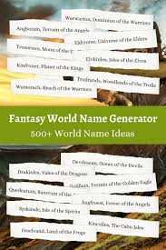 Check spelling or type a new query. World Name Generator 500 Fantasy World Ideas