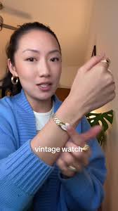 she is so cute i love her #vintagejewelry #womenswatch #jewelrystack  #daintyjewelry