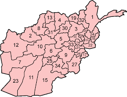 Each province encompasses a number of districts and/or usually over 1,000 villages. Afghanistan Provinces Numbered Mapsof Net