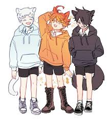 look at ray s fluffy tail x3 and it looks like emma got a short tail ネバーランド かわいいイラスト アニメスケッチ