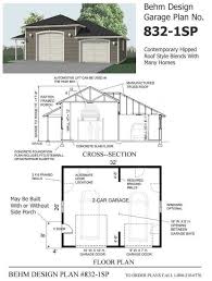 1 Car Craftsman Style Garage Plan With Two Story 714 1apt Garage Plan Garage Plans Hip Roof