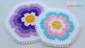 Ceyizlik Yuvarlak Cicek Lif Yapilisi Videolu Orguvakti Baby Knitting Patterns Tig Isleri Tig Desenleri