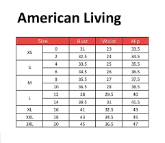 american living clothing size chart size chart clothes