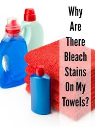Gently rub the area around the bleach stain with the cotton wool ball. Why Are There Bleach Stains On My Towels Home Ec 101