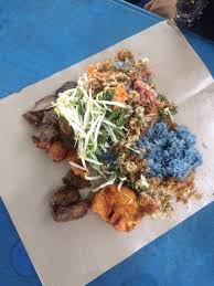 A thin gulai or curry is paired with the rice. Kakzah Nasi Kerabu Daging Bakar Berempah Home Facebook