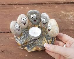 Tea light holders are beautiful pieces of decoration that come to life with the warm glow of a candle. Unique Candle Holder Pebble Candle Holder Tea Light Candle Holder Shabbat Shalom Judaica Art Tea L Stone Candle Holder Unique Candle Holders Stone Candles
