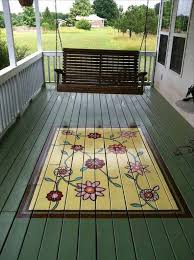 15 Stunning Ways To Jazz Up Your Porch With Painting Projects Porch Paint Painted Porch Floors Porch Rug