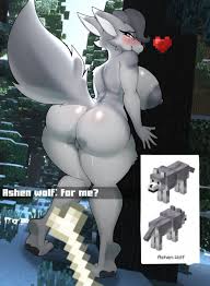 minecraft, ashen wolf (minecraft), wolf (minecraft), elzorrogomita, anthro  - R34 Vault