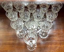 La maison baccarat a commencé à signer ses réalisations à partir des années 1930. Service Liqueur Ancien Cristal Boheme Grave Antique Etched Crystal Bohemia 13 Pc Liqueur Antiques Punch Bowl