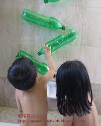 瑜玲育儿经 elaine teh 废物利用 玩水 水瓶做成的瀑布 hair straightener beauty bottle