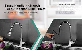 parlos pull down kitchen faucet, single