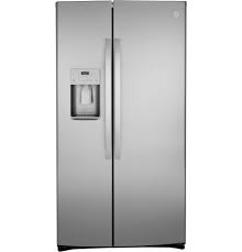There's a total capacity of 24.8 cubic feet in the kitchenaid krsf705hps, which is split between 15.9 cu. Ge 21 9 Cu Ft Counter Depth Side By Side Refrigerator With Ice Maker Fingerprint Resistant Stainless Steel In The Side By Side Refrigerators Department At Lowes Com