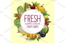 Wicker Basket Or Ped Sketch With Garden Fruit Food In 2020 Organic Recipes Fruit Recipes Fruits And Vegetables