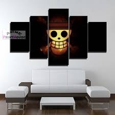 One Piece Canvas Print One Piece Logo Anime Decor Anime Canvas Painting One Piece Logo
