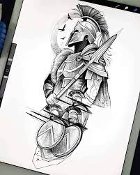 Amazing Artwork For Tattoo Geometric Sleeve Tattoo Mythology Tattoos Spartan Tattoo