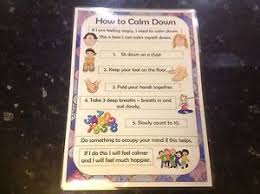 Details About How To Calm Down Chart Autism Visual Aid Dementia Sen Asd Besd A4 Poster
