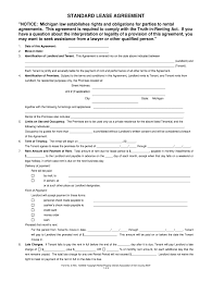 lease agreement michigan fill online printable fillable blank pdffiller