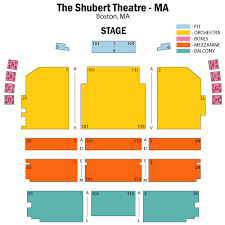 shubert theatre boston tickets schedule seating chart