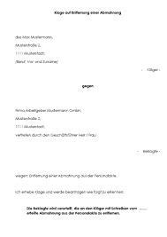 Alles, was sie noch tun müssen, um einen arbeitnehmer für sein verhalten zu rügen, ist das eintragen des jeweiligen namen, des orts und datums. Klage Zur Entfernung Einer Abmahnung Aus Der Personalakte Muster Nur 4 90 Zum Download