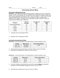 Average atomic mass is not a direct measurement of a single atom. Calculating Atomic Mass