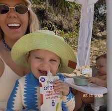 What our afternoon walks look like whilst we are able to soak up these last  weeks of Parental Leave, of course with my sleepy 6 month old koala  attached at all times