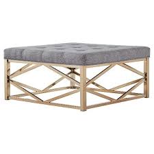 27 stunning ottoman coffee tables. Fontaine Champagne Dimple Tufted Geometric Cocktail Ottoman Smoke Inspire Q Fabric Coffee Table Ottoman Table Ottoman Coffee Table