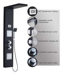 Thermostat Duschpaneel Aus Edelstahl Sus304 Lcd Wassertemperatur Digitalanzeige Brausepaneel Massagendüsen Mit Regendusche Handbrause Für Badezimmer