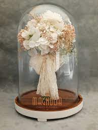 Glass Dome Dried Flower By Magnolia Dried Flower Bridestory Com