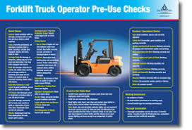 Hgv inspection is situated in albert johnson quay. Forklift Truck Operator Checklist And Poster Health And Safety Authority
