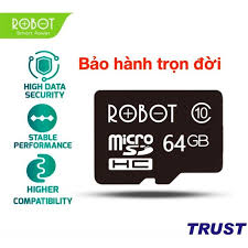 Thẻ Nhớ MicroSDHC ROBOT TF 64GB Tốc độ xử lý cao - Bảo hành trọn đời - Hàng  Chính Hãng | Lazada.vn