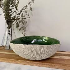 Extra Large Emerald Green Geode Bowl Made To Order Large Etsy Small Ceramic Bowl Bowl Decorative Bowls